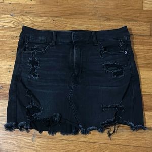 American Eagle Black Jean Skirt